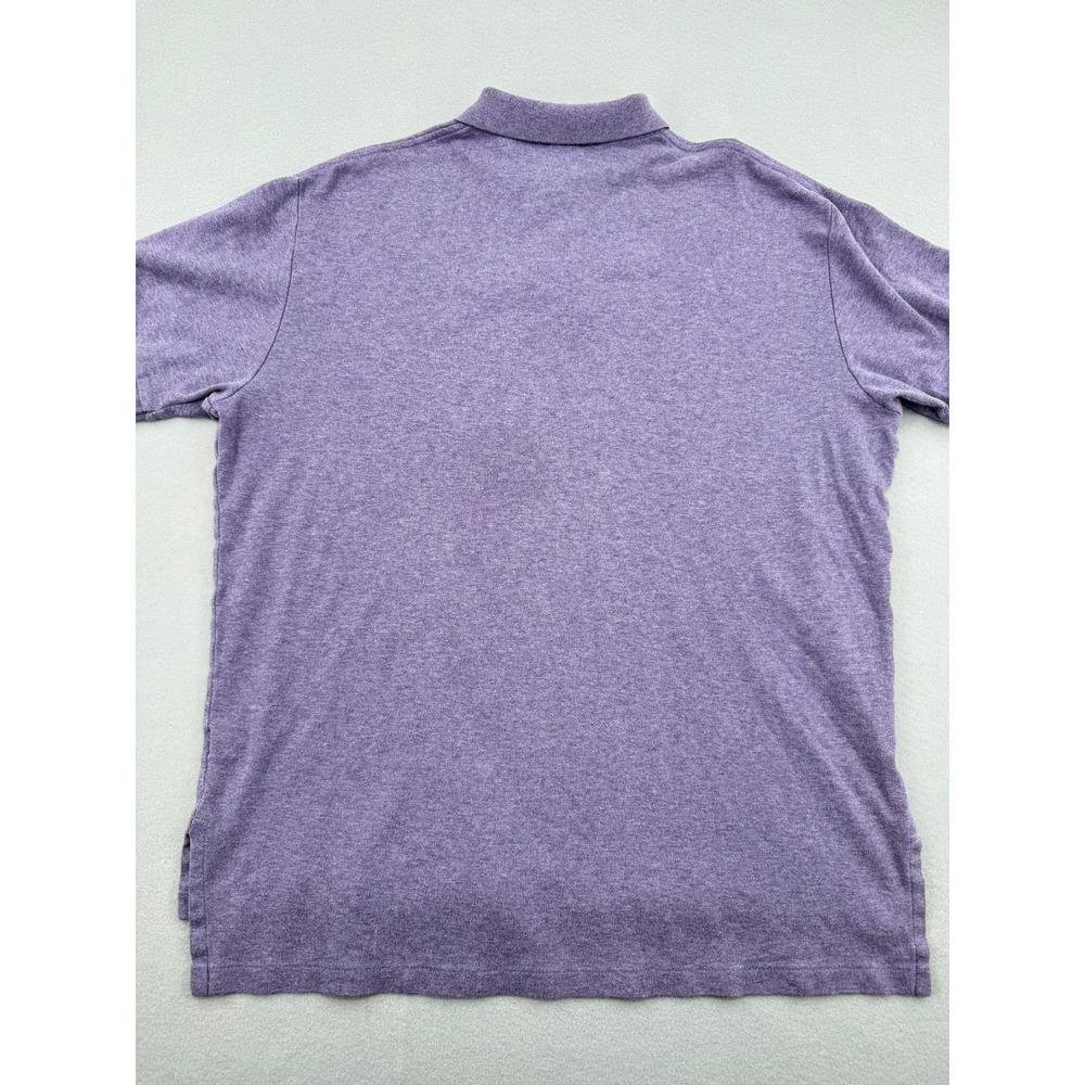 Polo Ralph Lauren Mens L Short Sleeve Soft Cotton Polo Heathered Purple Preppy - Picture 9 of 9